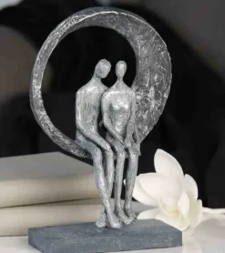 Skulptur, Par i Kærligheds cirkel, 30 cm