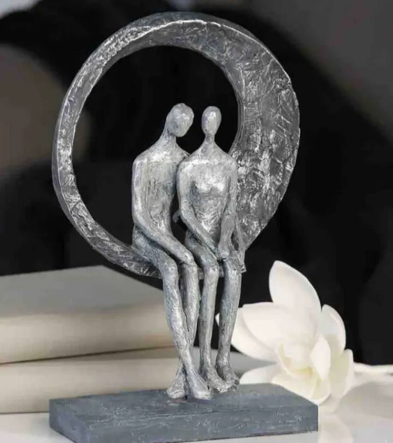 Skulptur, Par i Kærligheds cirkel, 30 cm