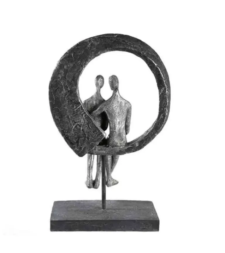 Skulptur, Par i Kærligheds cirkel, 30 cm