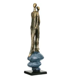 Skulptur, Par med ryggen til hinanden, 38 cm
