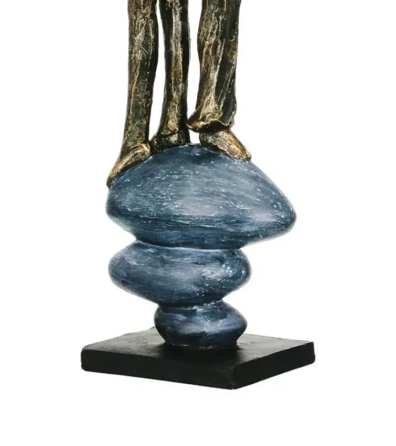 Skulptur, Par med ryggen til hinanden, 38 cm