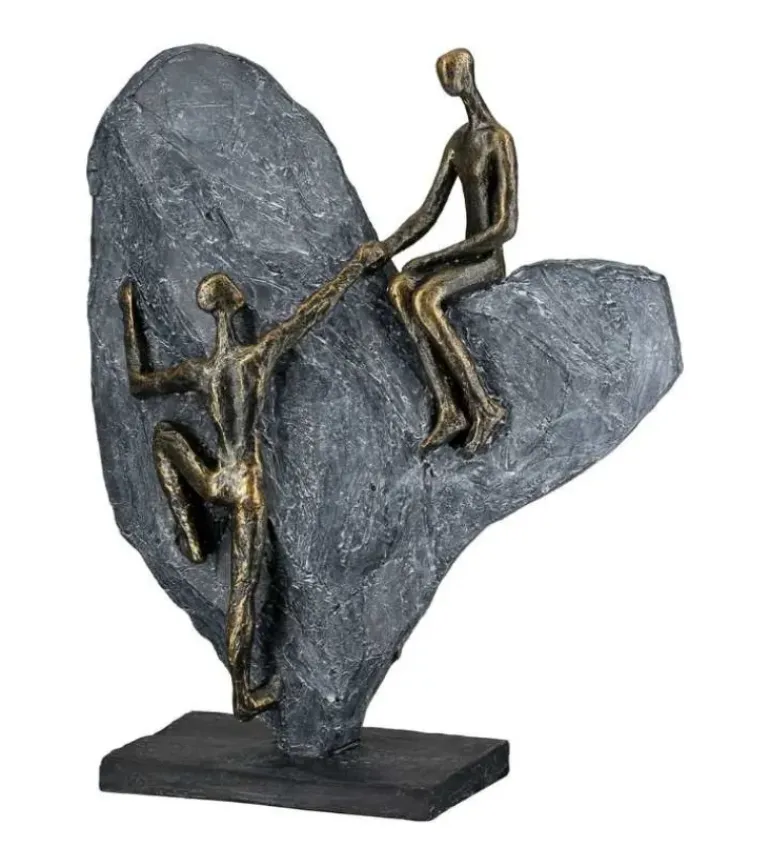 Skulptur, Par på hjerte, 30 cm