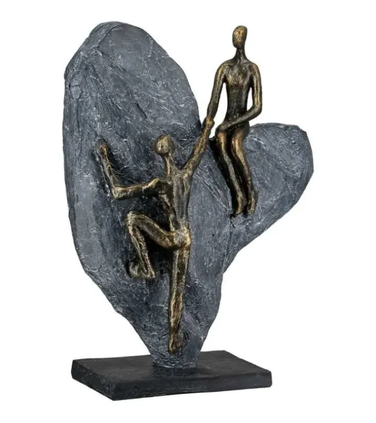 Skulptur, Par på hjerte, 30 cm