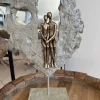 Skulptur, Par siddende i skulptur, 34 cm