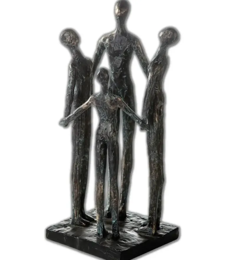 Skulptur: Sammenhold med 4 personer, 30 cm