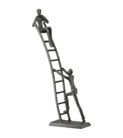 Skulptur: Trapper, Jern, 34 cm