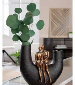 Skulptur, Vase med Par, 21 cm