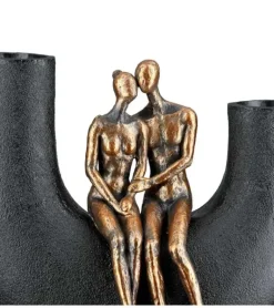 Skulptur, Vase med Par, 21 cm