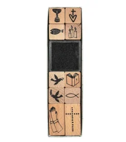 Stempel Sæt med Kristne motiver, 10 dele