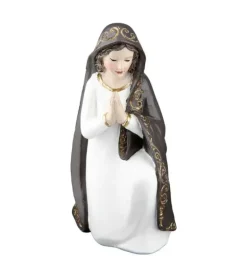 3-Sæt, Julekrybbe figurer, Cream og guld, 26 cm