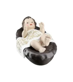 3-Sæt, Julekrybbe figurer, Cream og guld, 26 cm