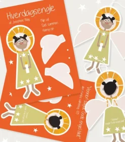 4 stk Hverdagsengle, Klip-ud-engle