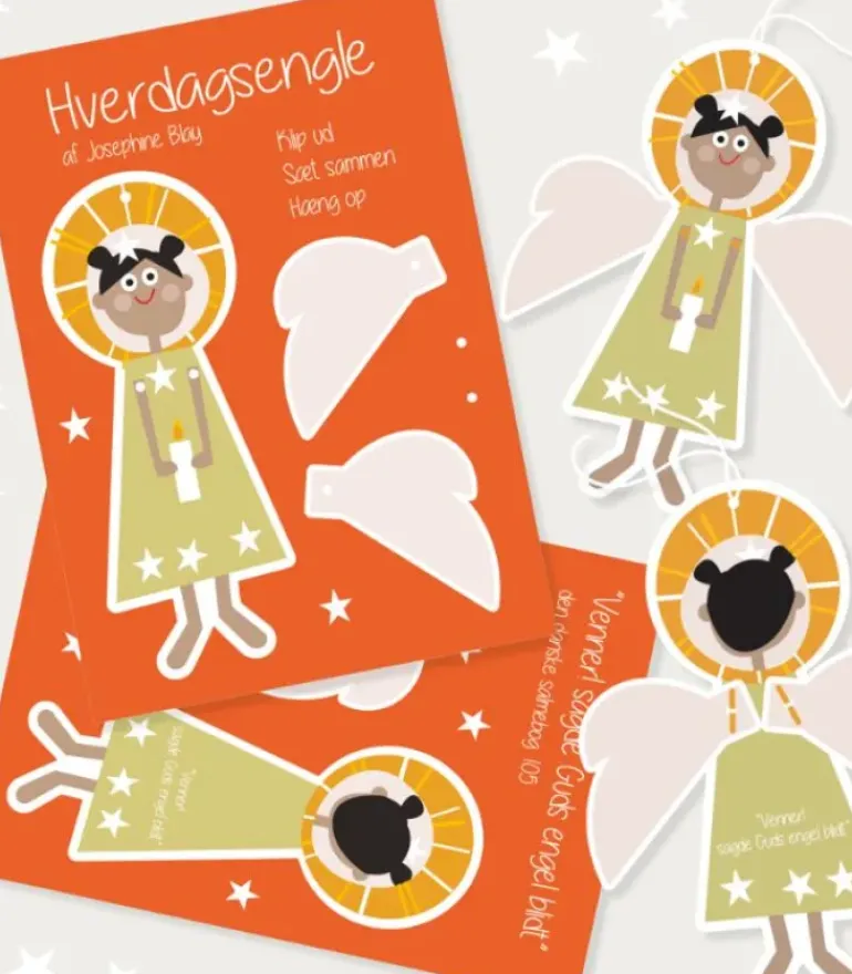4 stk Hverdagsengle, Klip-ud-engle