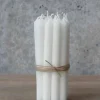 12 stk. Hvid kertelys, 13cm