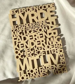 Træskilt, Bibelvers: Den gode hyrde, Eg