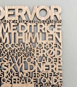 Træskilt, Bibelvers, Fadervor, EG, lille