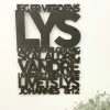 Træskilt, Bibelvers: Jeg er verdens lys, Sort MDF